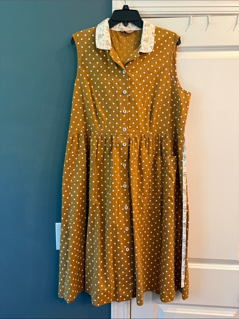 April Cornell Sleeveless Polka Dot Dress
